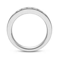 Gabriel & Co. Perugia - 14K White Gold Princess Cut 9 Stone Channel Set Diamond Wedding Band - 0.85 ct
