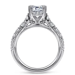 Discount Gabriel & Co. Piper - 14K White Gold Emerald Cut Diamond Engagement Ring