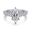Best Gabriel & Co. Piper - 14K White Gold Marquise Shape Diamond Engagement Ring
