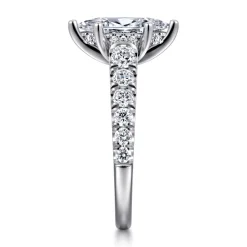 Best Gabriel & Co. Piper - 14K White Gold Marquise Shape Diamond Engagement Ring