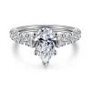 Outlet Gabriel & Co. Piper - 14K White Gold Pear Shape Diamond Engagement Ring