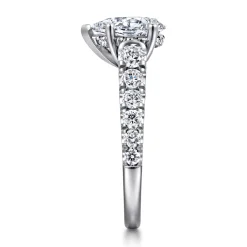 Outlet Gabriel & Co. Piper - 14K White Gold Pear Shape Diamond Engagement Ring