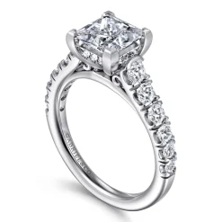 Online Gabriel & Co. Piper - 14K White Gold Princess Cut Diamond Engagement Ring