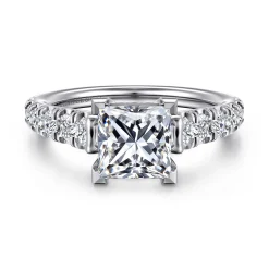 Online Gabriel & Co. Piper - 14K White Gold Princess Cut Diamond Engagement Ring