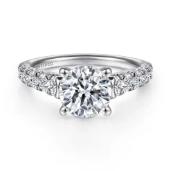 Sale Gabriel & Co. Piper - 14K White Gold Round Diamond Engagement Ring