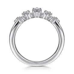 Online Gabriel & Co. Platinum Curved Diamond Anniversary Band - 0.25 ct