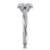 Hot Gabriel & Co. Platinum Oval Twisted Diamond Engagement Ring