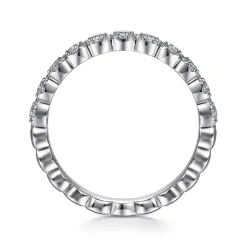 Discount Gabriel & Co. Platinum Round Diamond Halo Anniversary Band - 0.55 ct