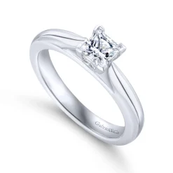 New Gabriel & Co. Polly - Platinum Princess Cut Diamond Engagement Ring