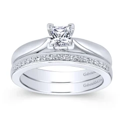 New Gabriel & Co. Polly - Platinum Princess Cut Diamond Engagement Ring
