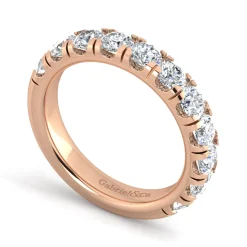 Online Gabriel & Co. Portofino - 14K Rose Gold Round 11 Stone Diamond Anniversary Band - 1.75 ct