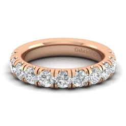 Online Gabriel & Co. Portofino - 14K Rose Gold Round 11 Stone Diamond Anniversary Band - 1.75 ct