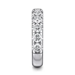 Best Gabriel & Co. Portofino - 14K White Gold Round 11 Stone Diamond Anniversary Band - 2 ct