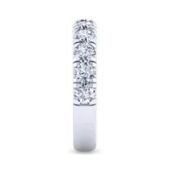 Clearance Gabriel & Co. Portofino - 14K White Gold Round 11 Stone Diamond Anniversary Band - 1.75 ct