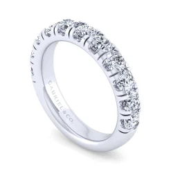 Clearance Gabriel & Co. Portofino - 14K White Gold Round 11 Stone Diamond Anniversary Band - 1.75 ct