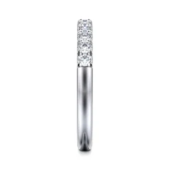 Hot Gabriel & Co. Portofino - 14K White Gold 11 Stone French Pave Diamond Anniversary Band - 0.33 ct