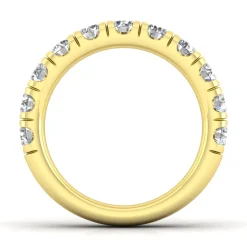 Clearance Gabriel & Co. Portofino - 14K Yellow Gold Round 11 Stone Diamond Anniversary Band - 1.75 ct