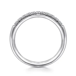 Discount Gabriel & Co. Portofino - Platinum 11 Stone French Pave Diamond Wedding Band - 0.23 ct