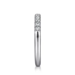 Discount Gabriel & Co. Portofino - Platinum 11 Stone French Pave Diamond Wedding Band - 0.23 ct