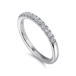 Discount Gabriel & Co. Portofino - Platinum 11 Stone French Pave Diamond Wedding Band - 0.23 ct