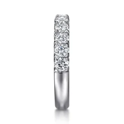 Outlet Gabriel & Co. Portofino - Platinum 11 Stone French Pave Diamond Wedding Band - 1 ct