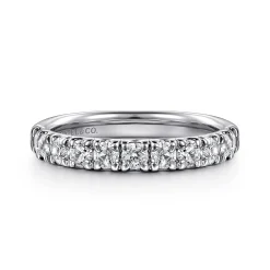 Sale Gabriel & Co. Portofino - Platinum 11 Stone French Pave Diamond Wedding Band - 0.75 ct