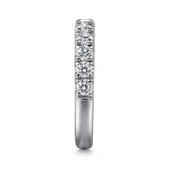 Sale Gabriel & Co. Portofino - Platinum 11 Stone French Pave Diamond Wedding Band - 0.75 ct
