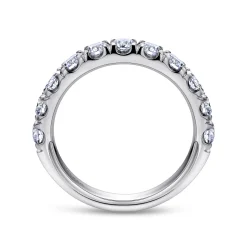 Outlet Gabriel & Co. Portofino - Platinum 11 Stone French Pave Set Diamond Wedding Band - 1.5 ct