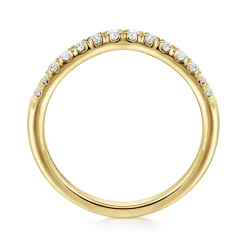 Gabriel & Co. Prato - Curved-14K Yellow Gold Diamond Anniversary Band - 0.25 ct