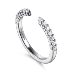 Hot Gabriel & Co. Prismé - 14K White Gold Prong Setting Open Diamond Anniversary Band - 0.3 ct