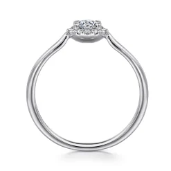 Outlet Gabriel & Co. Promise Ring - 14K White Gold Diamond Halo Ring