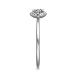 Outlet Gabriel & Co. Promise Ring - 14K White Gold Diamond Halo Ring