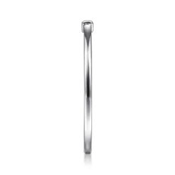 Sale Gabriel & Co. Promise Ring - 14K White Gold Promise Ring with Diamond Baguette