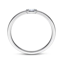 Sale Gabriel & Co. Promise Ring - 14K White Gold Promise Ring with Diamond Baguette