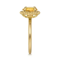 Best Gabriel & Co. Promise Ring - 14K Yellow Gold Citrine Bujukan Promise Ring