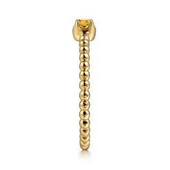 Sale Gabriel & Co. Promise Ring - 14K Yellow Gold Citrine Stackable Promise Ring