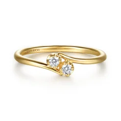 Best Gabriel & Co. Promise Ring - 14K Yellow Gold Diamond Toi et Moi Promise Ring