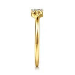 Best Gabriel & Co. Promise Ring - 14K Yellow Gold Diamond Toi et Moi Promise Ring