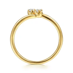 Best Gabriel & Co. Promise Ring - 14K Yellow Gold Diamond Toi et Moi Promise Ring