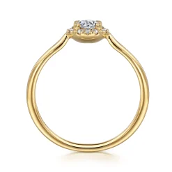 Discount Gabriel & Co. Promise Ring - 14K Yellow Gold Diamond Halo Promise Ring