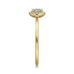 Discount Gabriel & Co. Promise Ring - 14K Yellow Gold Diamond Halo Promise Ring
