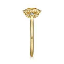 Outlet Gabriel & Co. Promise Ring - 14K Yellow Gold Diamond and Citrine Bujukan Promise Ring