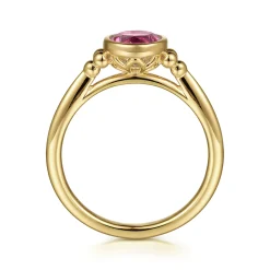 Online Gabriel & Co. Promise Ring - 14K Yellow Gold Pink Tourmaline Bujukan Promise Ring