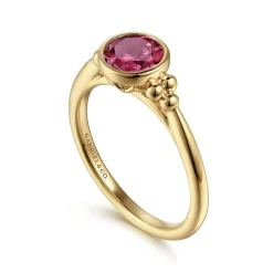 Online Gabriel & Co. Promise Ring - 14K Yellow Gold Pink Tourmaline Bujukan Promise Ring