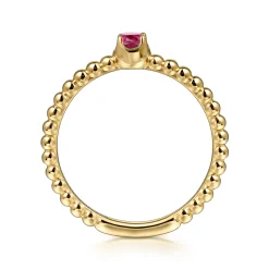 Online Gabriel & Co. Promise Ring - 14K Yellow Gold Ruby Stackable Promise Ring