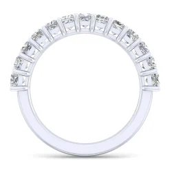 Sale Gabriel & Co. Puglia - 14K White Gold Princess Cut 13 Stone Shared Prong Diamond Anniversary Band - 1 ct