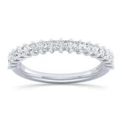 Discount Gabriel & Co. Puglia - 14K White Gold Princess Cut Shared Prong Diamond Anniversary Band - 0.7 ct