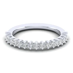 Discount Gabriel & Co. Puglia - 14K White Gold Princess Cut Shared Prong Diamond Anniversary Band - 0.7 ct