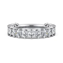 Clearance Gabriel & Co. Puglia - 14K White Gold Princess Cut Diamond Anniversary Band - 2 ct