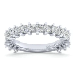 Clearance Gabriel & Co. Puglia - 14K White Gold Princess Cut Diamond Anniversary Band - 2 ct